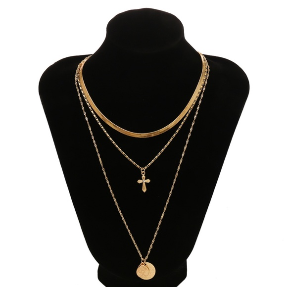 Antique Style// Tree Cross Layering Necklaces Set - Picture 4 of 8